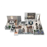 Harivishva Skyfinia 3 BHK Floor Plan Image