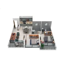 Skyfinia Tathawade 2 BHK Floor Plan Image